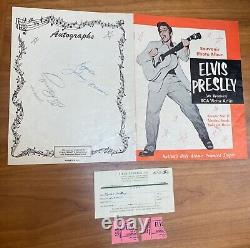 Elvis Presley signed 1956 concert program, with original ticket stubs, Rare