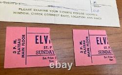 Elvis Presley signed 1956 concert program, with original ticket stubs, Rare