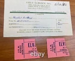 Elvis Presley signed 1956 concert program, with original ticket stubs, Rare