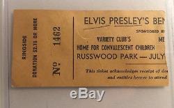 Elvis Rare 1956 Memphis Concert ticket Stub Russwood Park