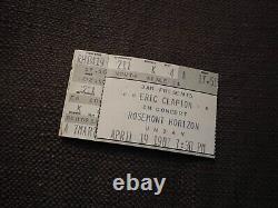 Eric Clapton 1987 Tour Rosemont Horizon Chicago Concert Ticket Stub 4/19/87