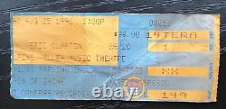 Eric Clapton 1990 Tour Alpine Valley Concert Ticket Stub! Stevie Ray Vaughan