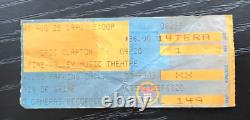 Eric Clapton 1990 Tour Alpine Valley Concert Ticket Stub! Stevie Ray Vaughan