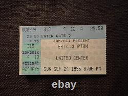 Eric Clapton 1995 Tour United Center Chicago Concert Ticket Stub 9/24/1995