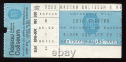 Eric Clapton 9-29-1974 Concert Ticket Stub Nassau Coliseum, New York Front Row