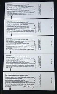 Eric Clapton Full Concert Tickets (5) 2001 Paris France LK