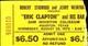 Eric Clapton & His Band Concert Ticket Stub Sam Houston Coliseum Texas 8/20/1975