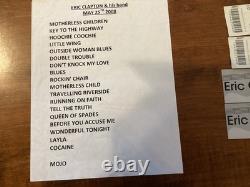 Eric Clapton Original Stage Concert Photos With Setlist & Ticket Stubs