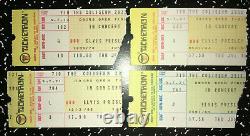 FOUR Authentic 1975 Elvis Presley concert ticket stubs and COAs FREE SHIPPING