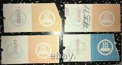 FOUR Authentic 1975 Elvis Presley concert ticket stubs and COAs FREE SHIPPING