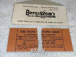 FRANK SINATRA 2 1952 CONCERT TICKET STUBS MCKINLEY HIGH SCHOOL Jazz Big Band