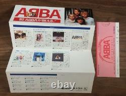 FREE SHIP! Abba JAPAN 1980 tour book + concert OSAKA ticket stub + PROMO FLYER