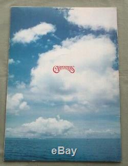 FREE ship! CARPENTERS Japan 1974 tour book + CONCERT TICKET STUB Karen Carpenter