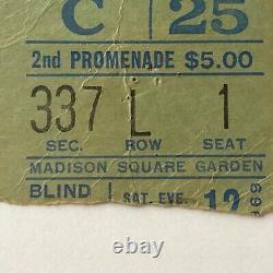 FRIDAY JULY 12, 1969BLIND FAITHCONCERT TICKET STUB withFREEMADISON SQ GARDEN NY