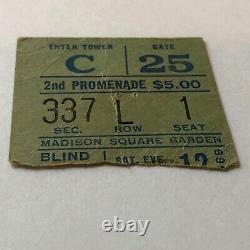 FRIDAY JULY 12, 1969BLIND FAITHCONCERT TICKET STUB withFREEMADISON SQ GARDEN NY