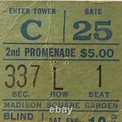 FRIDAY JULY 12, 1969BLIND FAITHCONCERT TICKET STUB withFREEMADISON SQ GARDEN NY