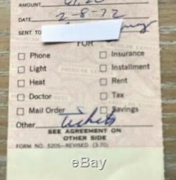 Fan Club Elvis Presley 1972 Ticket Receipt Concert Tickets Stub Indiana Clipping