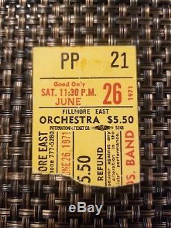 Fillmore East Final Concert Ticket Stub June 26 1971 1130 Pm Late Show Grail