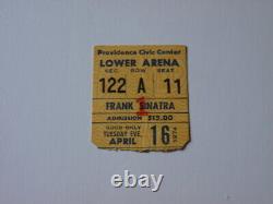 Frank Sinatra Ticket 1974 Providence Civic Center RI Ol' Blue Eyes Concert Tour