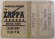 Frank Zappa Original Signed Concert Ticket Stub, Austin