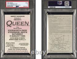 Freddie Mecury Final Performance Concert Ticket Stub 1986 Queen 8/9/86 Psa 3 Vg