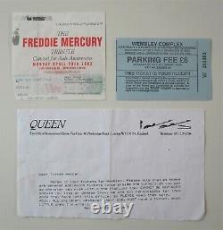 Freddie Mercury Tribute Concert Stub 1992 + Parking Ticket + Letter (Queen)