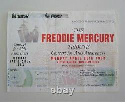 Freddie Mercury Tribute Concert Ticket + Left Stub 1992 Wembley Stadium Queen