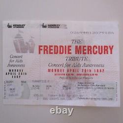 Freddie Mercury'UNUSED' 1992 Tribute Concert Ticket + Stub Wembley (Queen) VG