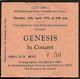 Genesis Concert Ticket Stub Newcastle April 24, 1975 Rare Lamb