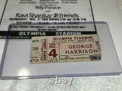 GEORGE HARRISON 1974 CONCERT TICKET STUB OLYMPIA STADIUM DETROIT The Beatles
