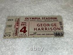 GEORGE HARRISON 1974 CONCERT TICKET STUB OLYMPIA STADIUM DETROIT The Beatles
