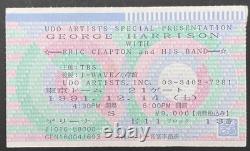GEORGE HARRISON & ERIC CLAPTON Concert Ticket Stub TOKYO JAPAN 12/14/91 BEATLES