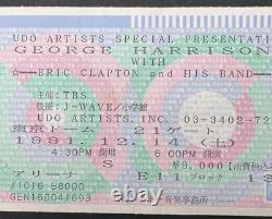 GEORGE HARRISON & ERIC CLAPTON Concert Ticket Stub TOKYO JAPAN 12/14/91 BEATLES