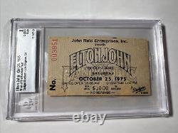 GRADED Elton John Concert 10/25/1975 Dodgers Stadium Ticket Stub Box HK