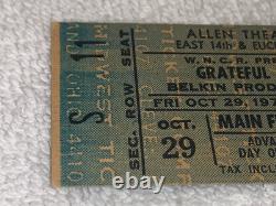 GRATEFUL DEAD 1971 ORIGINAL CONCERT TICKET STUB Cleveland Jerry Garcia Bob Weir