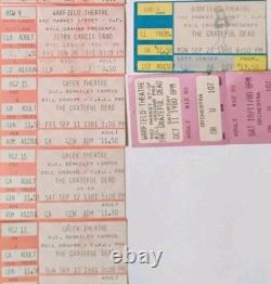 GRATEFUL DEAD JERRY GARCIA BAND 10 CONCERT TICKET STUB LOT 1979 -81 SF Berkeley