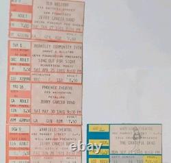 GRATEFUL DEAD JERRY GARCIA BAND 10 CONCERT TICKET STUB LOT 1979 -81 SF Berkeley