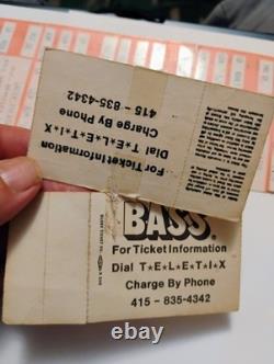 GRATEFUL DEAD JERRY GARCIA BAND 10 CONCERT TICKET STUB LOT 1979 -81 SF Berkeley