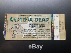 GRATEFUL DEAD JERRY GARCIA Concert Ticket Stub July 9, 1995 CHICAGO IL LAST SHOW