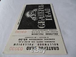 GRATEFUL DEAD Original CONCERT Ticket STUB Hollywood Palladium
