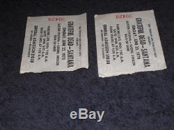 Grateful Dead Santana 2 Original 1978 Concert Ticket Stubs Eugene, Or