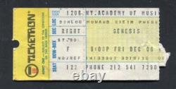 Genesis 1974 Concert ticket stub NY Academy of Music Peter Gabriel, Rare! B