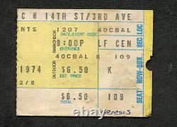 Genesis 1974 concert ticket stub New York 12/07 Lamb Lies Down On Broadway