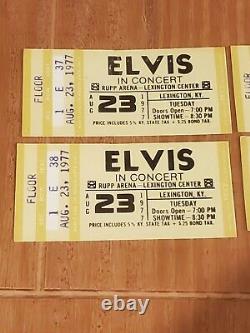 Genuine Vintage Elvis Presley Concert Ticket Stub Lot (6) Lexington, KY Aug. 23