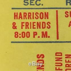 George Harrison 1971 Concert Bangladesh Ticket Stub MADISON SQUARE GARDEN, Beatle