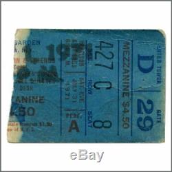 George Harrison 1971 Concert For Bangladesh New York Rehearsal Ticket Stub (USA)