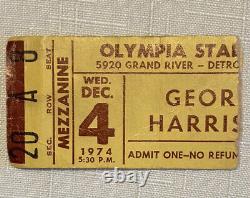 George Harrison 1974 Concert Ticket Stub & Dark Horse paperback Audio cassette