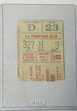 George Harrison Concert for Bangladesh Original Ticket Stub 1971 + Concert DVD