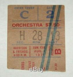 George Harrison & Friends Concert for Bangladesh Ticket Stub Aug. 1, 1971 MSG