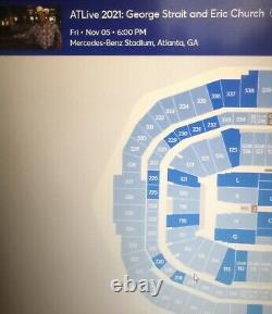 George Strait & Eric Chuch 11/05 Suite Concert Electronic Tickets Atl